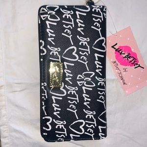 Betsey Johnson wristlet.Luv